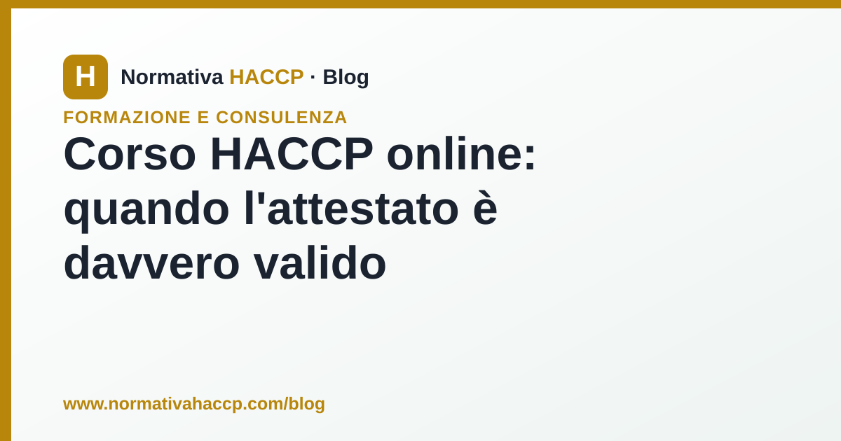Persona che segue un corso HACCP online al computer con attestato digitale