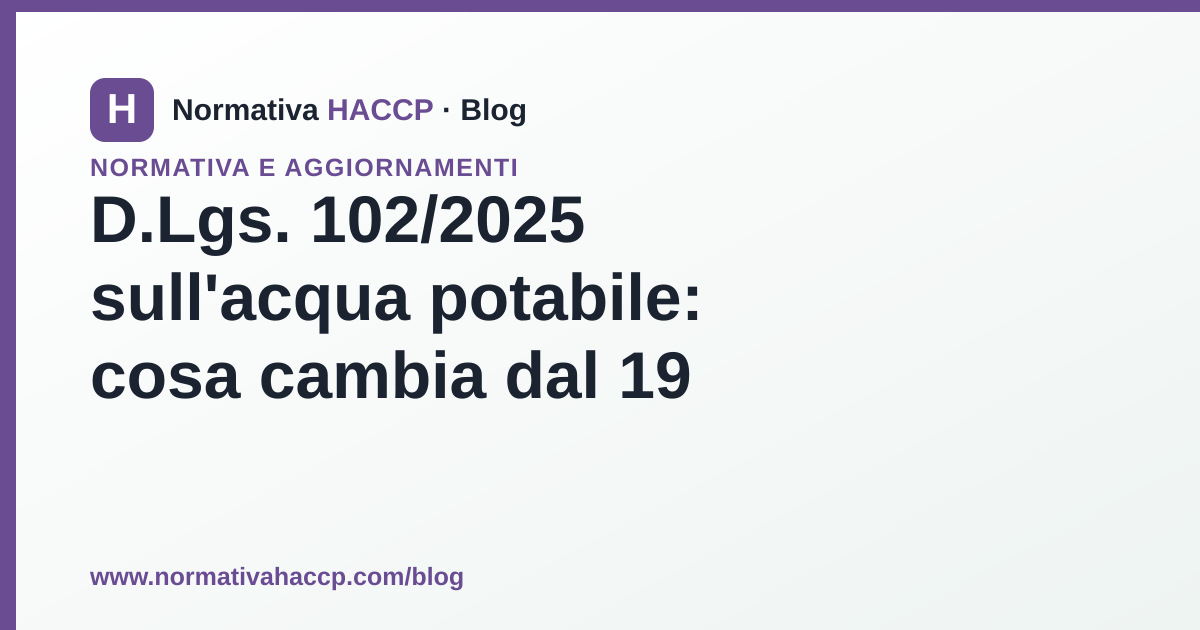 Analisi di laboratorio dell'acqua potabile per PFAS e TFA secondo il D.Lgs. 102/2025