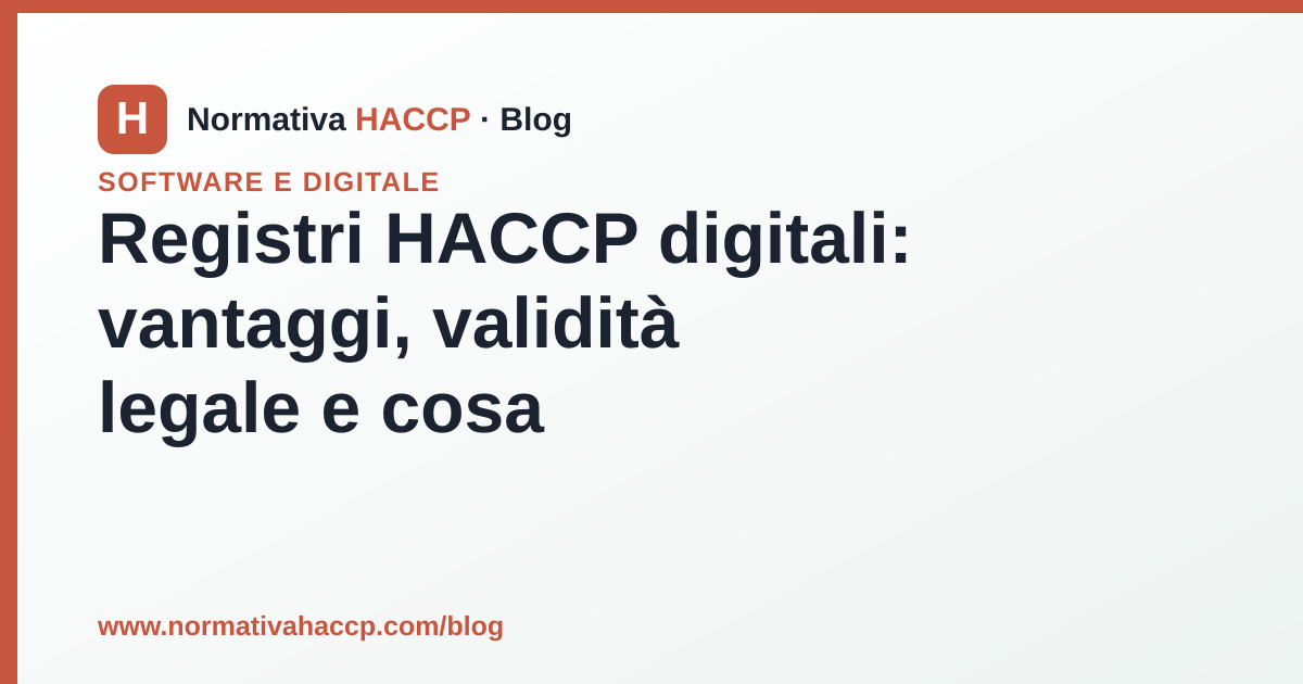 Tablet con registri HACCP digitali che sostituiscono i moduli cartacei di autocontrollo